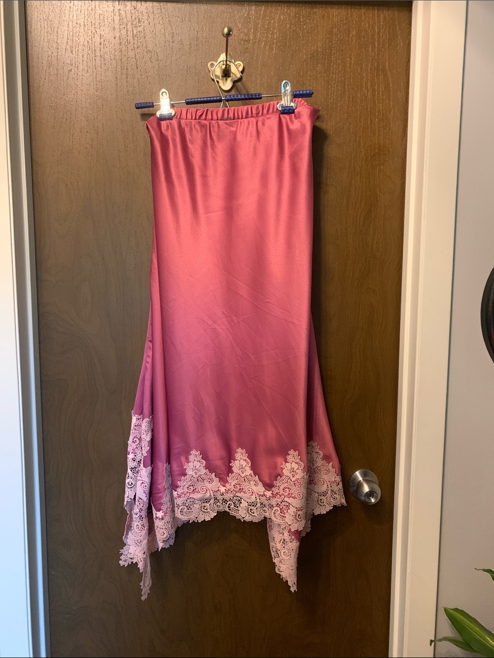 Pink Lace-Hem Women's Skirt